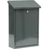 Plienine pašto dėžutė, 400x250x100mm, su užraktu ir 2 raktais, pilka laiškų dėžutė, montuojama ant sienos