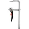 Plieninis reketinis spaustuvas 300 x 100 mm, F tipo, 19,5 x 9,5 mm bėgis, chromuotas, greitai reguliuojamas, medžio apdirbimo spaustuvas