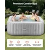 Pripučiama sūkurinė vonia 4–6 asmenims, nešiojamas kvadratinis SPA su 130 purkštukų, energiją taupantis PVC lauko SPA, pripučiama lauko vonia