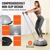 Pusrutulio formos treniruoklis namų sporto salei viso kūno treniruotėms, neslystantis stabilumo kamuolys su pasipriešinimo juostomis ir kojine pompa, 300 kg keliamosios galios, pilkas