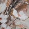 Eurofirany Rankomis tapytas gėlių paveikslas ant drobės, smėlio spalvos gėlių kompozicija, 60x120 cm ilgas formatas, svetainės ir miegamojo dekoras, skandinaviškas boho stilius, sienų puošmena