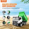 RC nuotoliniu būdu valdomas savivartis žaislinė statybinė transporto priemonė, 1:18 mastelis, 9 kanalų nuotolinis valdymas, didelė keliamoji galia, vaikiškas statybų žaidimų rinkinys
