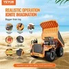RC savivarčio žaislas, nuotoliniu būdu valdoma statybinė transporto priemonė, 1:18 mastelio savivartis su metaline platforma, 9 kanalų RC sunkvežimis vaikams, savivarčio žaislas su įkraunama baterija