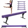 Reguliuojamas gimnastikos balansavimo buomas vaikams, 2,44 m ilgio, 5 aukščio nustatymai, violetinis, naudojimui namuose ir sporto salėje, reguliuojamas balansavimo buomas, gimnastikos treniruočių buomas, gimnastikos įranga vaikams