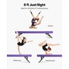 Reguliuojamas gimnastikos balansavimo buomas vaikams, 2,44 m ilgio, 5 aukščio nustatymai, violetinis, naudojimui namuose ir sporto salėje, reguliuojamas balansavimo buomas, gimnastikos treniruočių buomas, gimnastikos įranga vaikams