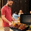 Roast Master Elektrinis sodo grilis 5-in-1 didelis pastatomas, didelė galia 3050W, bedūmis su termometru, vidaus ir lauko elektrinis kepsninė, elektrinis grilis terasai