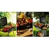 Roast Master Elektrinis sodo grilis 5-in-1 didelis pastatomas, didelė galia 3050W, bedūmis su termometru, vidaus ir lauko elektrinis kepsninė, elektrinis grilis terasai