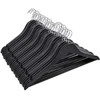 Rondo pakabų rinkinys, 100 vnt., Spintos pakabos RONDO 100 vnt. juodos medienos komplektas
