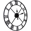 Sieninis laikrodis 50 cm, retro stiliaus, metalinis, juodas, tylus, vintažinis, senovinis, klasikinio dizaino