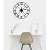 Sieninis laikrodis 50 cm, retro stiliaus, metalinis, juodas, tylus, vintažinis, senovinis, klasikinio dizaino