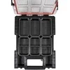 Smulkių detalių organizatorius, su 6 skyreliais, modulinis dizainas, 263x363x77 mm, sistemos laikymo dėžė