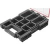 Smulkių detalių organizatorius, su 6 skyreliais, modulinis dizainas, 263x363x77 mm, sistemos laikymo dėžė