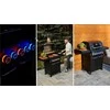 Sodo dujinis grilis ketaus nerūdijantis plienas 3+2 degikliai maisto gaminimui lauke, didelė galia 17.65 kW su spinta balionui, nerūdijančio plieno sodo kepsninė su šonine lentyna, lauko virtuvė