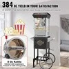 Spragėsių gaminimo aparatas su vežimėliu, 850 W komercinis spragintuvas, 8 uncijų virdulys 48 puodeliams, LED kino teatro stilius, nerūdijantis plienas ir grūdintas stiklas