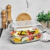 Termisil Stačiakampis stiklinis kepimo indas su dangčiu, 5.5 l bendra talpa, borosilikatinis stiklas, saugus orkaitei ir šaldikliui, universalus kepimo indas troškiniams