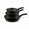 Starke Pro Granitinės nepridegančios keptuvės, rinkinys 20 cm 24 cm 28 cm, tinka indukcijai, minkštos rankenos, granitinių keptuvių rinkinys, nepridegančių keptuvių komplektas, virtuvės indų rinkinys