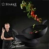 Starke Pro Granitinės nepridegančios keptuvės, rinkinys 20 cm 24 cm 28 cm, tinka indukcijai, minkštos rankenos, granitinių keptuvių rinkinys, nepridegančių keptuvių komplektas, virtuvės indų rinkinys
