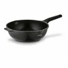 Starke Pro Indukcinė wok keptuvė su dangčiu 30 cm, neprisvylanti aliuminio keptuvė, 30 cm wok keptuvė indukcijai, gili keptuvė su stikliniu dangčiu