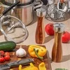Starke Pro Rankinių malūnėlių rinkinys druskai ir pipirams, akacijos mediena, reguliuojamas malimas, medinis prieskonių malūnėlių komplektas, druskos ir pipirų malimo duetas, virtuvės reikmenys