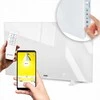 Stiklinis infraraudonųjų spindulių šildytuvas su Wi-Fi vidaus patalpoms, energiją taupantis 600 W sieninis arba pastatomas šildytuvas, stiklo infraraudonųjų spindulių radiatorius, IR šildymo skydas, elektrinis konvektorius