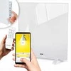 Stiklinis infraraudonųjų spindulių šildytuvas voniai 400W, WiFi išmanusis termostatas, sieninis arba pastatomas, infraraudonųjų spindulių vonios šildytuvas, stiklo skydo šildytuvas, išmanus šildymo prietaisas