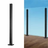 Stiklo turėklų gnybtas 950 mm balkonui terasai laiptams, juodas nerūdijantis plienas SUS304, stiklo montavimo laikiklis, tvirtinimo elementas 10-12 mm stiklui