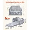 Sulankstoma vaikiška sofa su tamsoje švytinčiu audiniu skaitymui ir žaidimams, ypač plati sėdynė, nešiojama sofa mažyliams, tamsoje švytinti vaikiška sofa, transformuojamas vaikiškas gultas