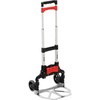 Sulankstomas vežimėlis sandėliui, lengvas, 60kg, aliuminio platforma, transportavimui