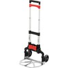 Sulankstomas vežimėlis sandėliui, lengvas, 60kg, aliuminio platforma, transportavimui
