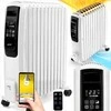 Tepalinis radiatorius 2500W su Wi-Fi ir laikmačiu, 10 sekcijų, taupantis energiją, tylus veikimas, tepalinis šildytuvas 2500W, Wi-Fi radiatorius, ekonomiškas šildymas