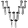 Tikslus R8 įvorių rinkinys frezavimo staklėms, fiksavimo diapazonas 1/8"-7/8", 13 dalių įvorių griebtuvo rinkinys, R8 įvorių griebtuvas, frezavimo įvorių rinkinys