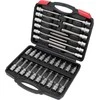 Torx raktų rinkinys 32 vnt., skirtas automobiliams ir technikai, Torx veržliarakčių rinkinys, Torx antgalių rinkinys, Torx galvučių rinkinys