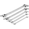 Torx raktų rinkinys su lanksčia galvute T15-T60, CrV, sunkiai pasiekiamiems varžtams