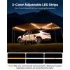 Transporto priemonės šoninė markizė 270 laipsnių su LED lemputėmis stovyklavimui, vandeniui atspari UV50+ ištraukiama automobilio pastogė, automobilio šoninė markizė, visureigio markizė, sunkvežimio stovyklavimo markizė