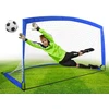 Treniruočių futbolo vartai 2.7 m, sulankstomi, nešiojami, vaikams, mėlyni, sodui, futbolo varteliai