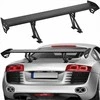 Universalus galinis spoileris sedanams ir kupė, reguliuojamas bagažinės sparnas, GT stiliaus matinis juodas aliuminis, automobilių lenktynių spoileris, galinis sparnas, aerodinaminis spoileris