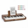 Vaikiška pianino klaviatūra, medinis 37 klavišų skaitmeninis pianinas mažiems vaikams, reguliuojamas garsumas, dvigubas maitinimas, riešutmedžio apdaila