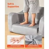 Vaikiška sulankstoma sofa žaidimams ir poilsiui, ypač plati sėdynė, minkšti porankiai, transformuojama sofa mažiems vaikams, vaikiškas poilsio krėslas