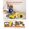 Vaikiškas mechaniko automobilio remonto rinkinys mažyliams, geltonas 60 dalių variklio žaislas su šviesomis ir garsais, mechaniko dirbtuvių žaislas, variklio remonto žaidimų rinkinys, edukacinis automobilio remonto rinkinys