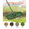 Vejos lyginimo grėblys sodui ir golfui, tvirta plieninė plokštė, pailginta rankena, 76.2 × 25.4 cm vejos lygintuvas, sodo dirvos lyginimo įrankis