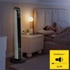 Verto Tylus koloninis grindų ventiliatorius su jonizatoriumi ir aromaterapija, 12 greičių Wi-Fi valdymas, 10 m oro srauto diapazonas, tylus bokštinis ventiliatorius, koloninis ventiliatorius su aromaterapija, jonizuojantis ventiliatorius namams