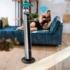 Verto Tylus koloninis grindų ventiliatorius su jonizatoriumi ir aromaterapija, 12 greičių Wi-Fi valdymas, 10 m oro srauto diapazonas, tylus bokštinis ventiliatorius, koloninis ventiliatorius su aromaterapija, jonizuojantis ventiliatorius namams