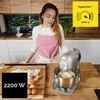 Virtuvinis kombainas Planetinis virtuvės kombainas 2200W, daugiafunkcis maisto smulkintuvas su 7 greičiais, 5.5L dubuo, 39 priedai, planetinis mikseris, virtuvės robotas 2200W, tešlos minkytuvas