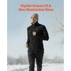 Vyriškas šildomas flisinis džemperis, stovyklavimui lauke žiemą, 6 šildymo zonos, 3 temperatūros lygiai, įkraunamas maitinimo blokas, šildomas megztinis, šildomas džemperis su gobtuvu