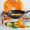 Wok keptuvė marmuro stiliaus indukcinei viryklei, 30 cm neprisvylanti akmens danga, sveikas kepimas su mažai riebalų, 4.5 l talpa, gili azijietiška keptuvė nepridegančiu paviršiumi