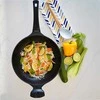 Wok keptuvė marmuro stiliaus indukcinei viryklei, 30 cm neprisvylanti akmens danga, sveikas kepimas su mažai riebalų, 4.5 l talpa, gili azijietiška keptuvė nepridegančiu paviršiumi
