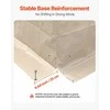 Žieminis pavėsinės uždangalas dviaukštėms 3.05 m × 3.65 m kieto stogo pavėsinėms, vandeniui atspari PE pastogė su šoninėmis sienelėmis ir tinkliniais langais, smėlio spalvos oro sąlygoms atsparus pavėsinės uždangalas, visų sezonų lauko saugojimo uždangalas