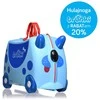 Trunki kelioninis lagaminas su ratukais vaikams | Mėlynas