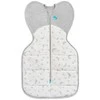 Love To Dream Otulacz Swaddle UP - dydis XS - balta, księżyc - ETAP 1 Extra Warm