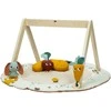 Tiny Love Gimnastyka/mata edukacyjna su drewnianym stojakiem - Garden of Adventures